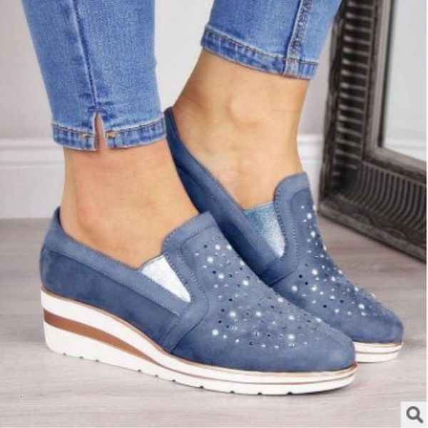 

sandals autumn female wee with high heel rhinestones loafers shallow mouth casual large size single shoes, Black