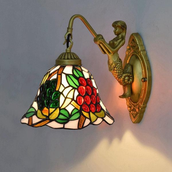 

ou after guti tiffany stained glass sitting room dining-room bar club corridor grape beauty bedroom wall lamp