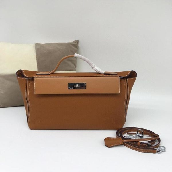 

designer luxury new fashion leather women messenger bag 10 colors 29cm cowhide