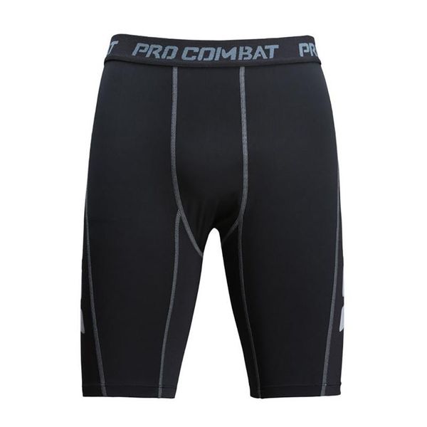 

gym clothing men's sports training tight shorts five points elastic waist boxer briefs running fitness microfiber, White;black