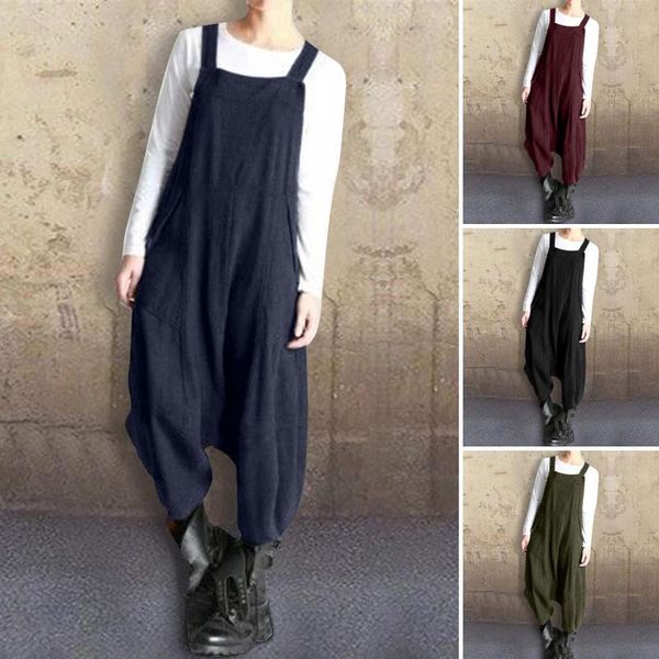 

jumpsuit women's dungarees jumpsuits 2021 elegant summer suspender overalls long heram pants female cargo rompers oversized, Black;white