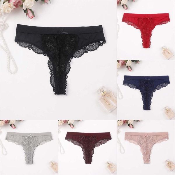 

women's panties women lace see-through breathable thongs briefs lingerie underwear pantaletas de mujer, Black;pink