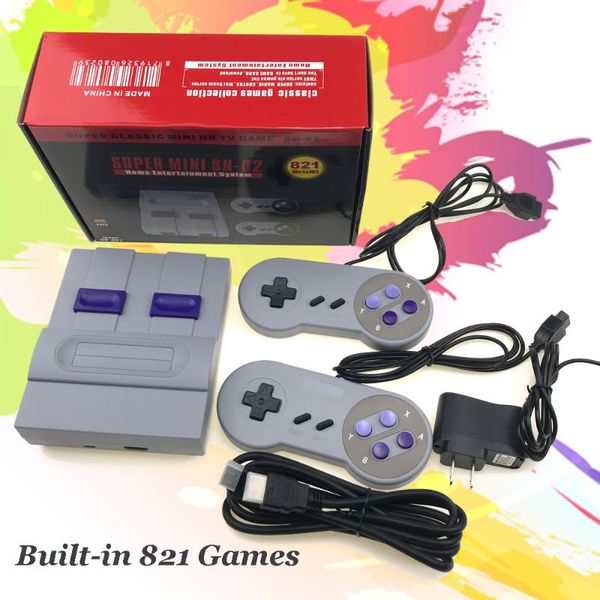 

retro super classic game mini tv 8 bit family handheld video console built-in 821 games gaming player portable players