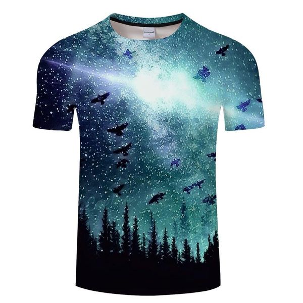 

men's t-shirts 3d t shirts men funny printed galaxy male tshirts brand camisetas hombre summer tees, White;black