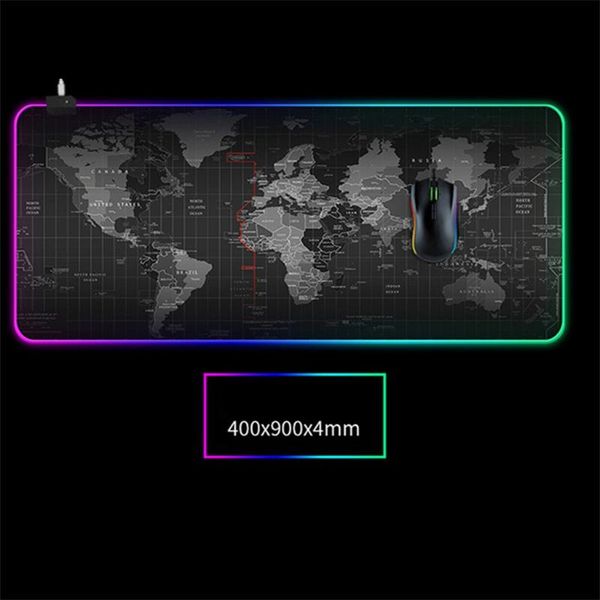 

gaming 900x400 mm mousepad for mouse keyboard xl 14 led lighting-mode precision tracking professional pad mice