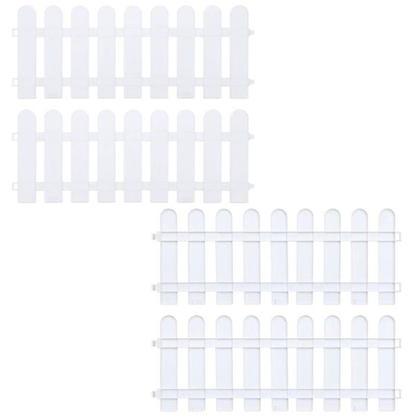 

small animal supplies 4pcs white fence courtyard indoor garden fences