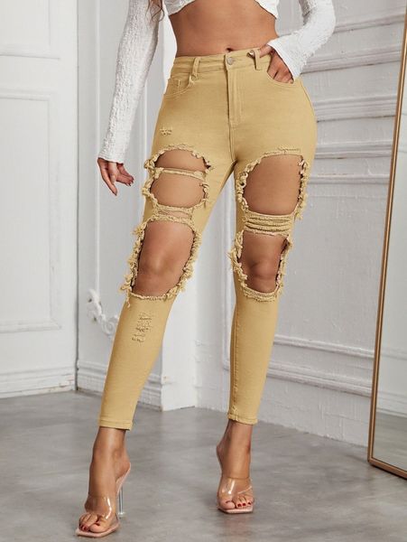 

cut-out skinny cropped jeans o0zm#, Blue