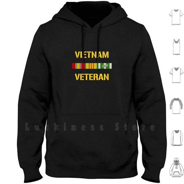 

vietnam veteran ribbon bar hoodies war army men's & sweatshirts, Black
