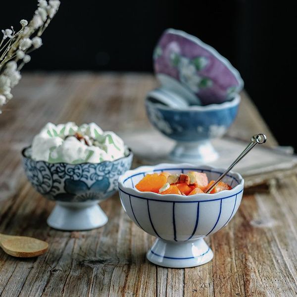 

mugs japanese handmade colored glaze teacup ceramic goblet retro tea cups creative coffee milk water ice cream desserts mug drinkware