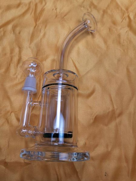 Glass Beaker Bongs Tornado Perc Hookahs Lifebuoy Base Cyclone Percolador Bongo Fristted Disco Fumando Tubulações de Água 14.4mm Masculino Art Joint Schka_Shop