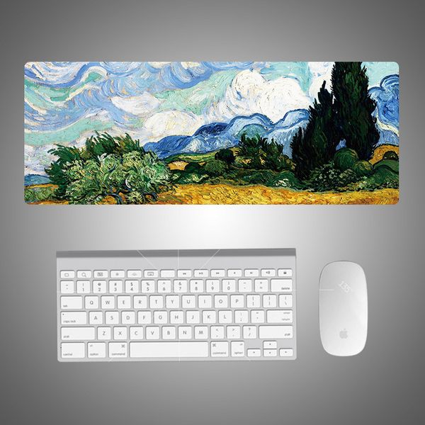 

mouse pad van gogh art oil painting super large rubber personalized landscape