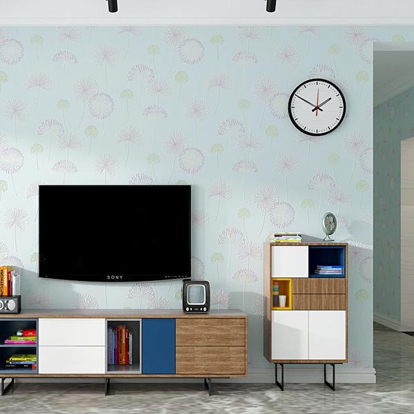 

wallpapers 3 d embossed dandelion flower wallpaper self adhesive kids bedroom girls living rooms background pink blue mural j106