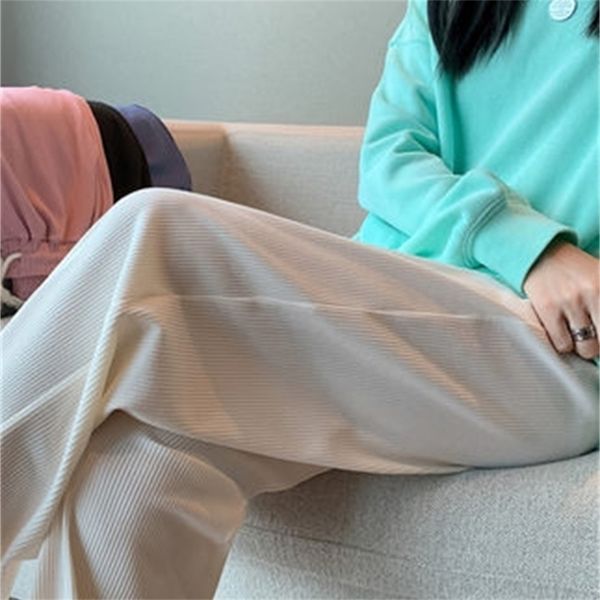 

pant's trousers ninth pants spring and autumn beam mouth all-match casual sports loose slim fit 211216, Black;white