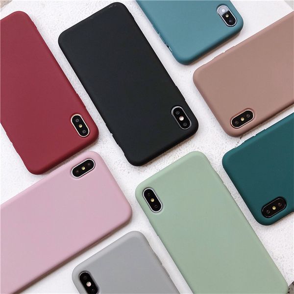 

lx brand candy color plain silicone phone case for iphone x xs max xr 7 8 plus 6 6s plus cases iphone 11 pro max solid color soft cover