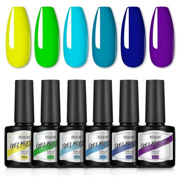 

nail polish gel kit 6pcs uv varnishes 8ml for manicure need cured led/uv lamp set curable resin au18 21