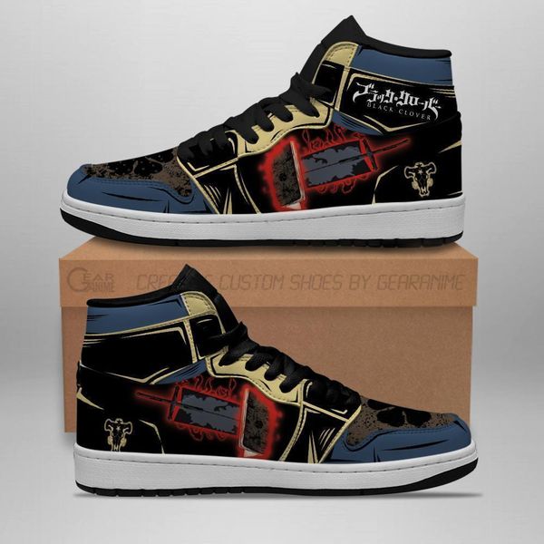 

black clover asta sneakers boots grimoire sword anime