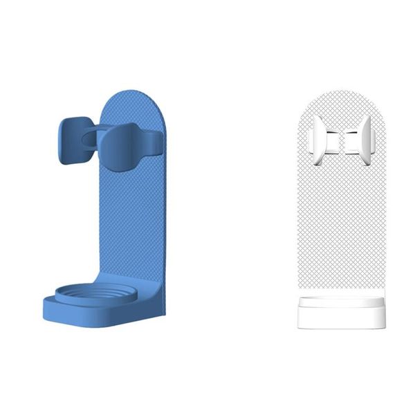 

toothbrush holders 2 pcs electric holder wall mount elastic hold protect handle save space keep dry white & blue
