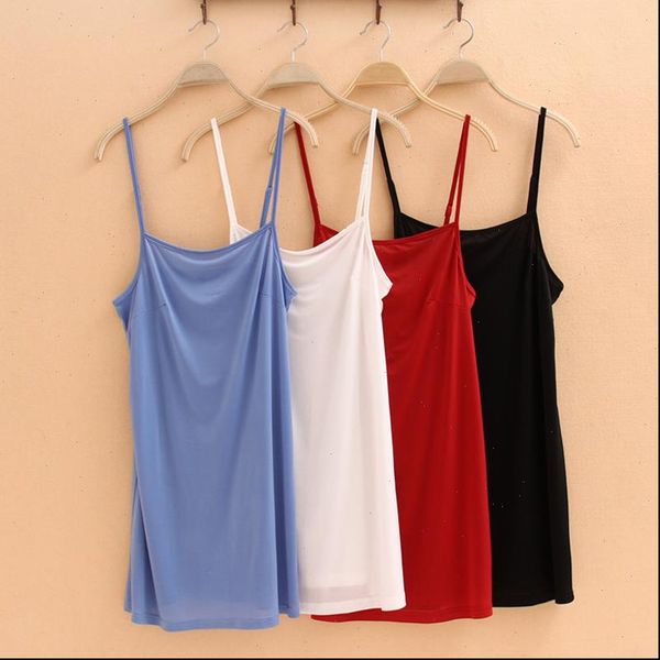 

women lining womens dresses camisole solid sleeveless tank vest spaghetti strap under slip tee shirt mini dress vestidos lined, Black;gray