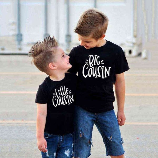 Big Little Cousin Print Kinder T-Shirt Familie passende Geschwister Kleidung Mode Cousins T-Shirt Tops Casual Kinder lustige T-Shirts G1224