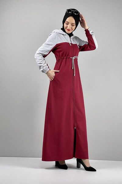 

ethnic clothing muslim women's sports dress laced ferace islmai outfit ramadan feast casual cut spacious fabric summer spring dubai tur, Red