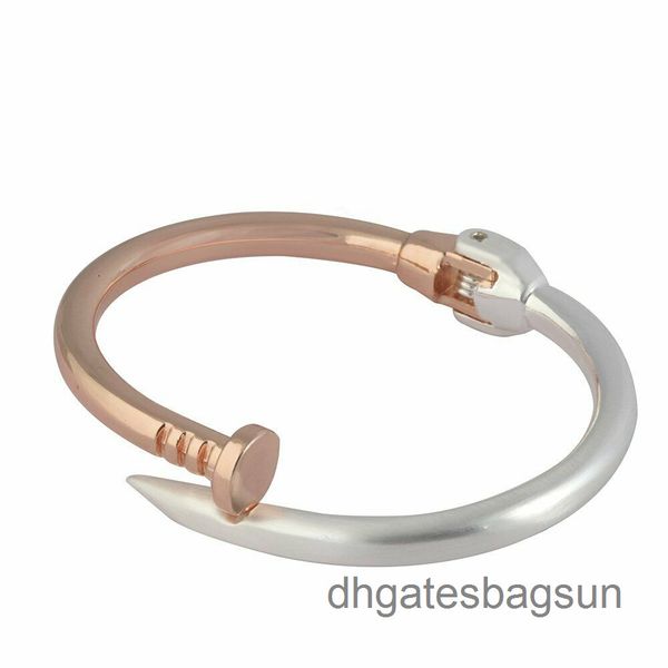 

designer heavy 18k two-tone gold over nail bangle bracelet for in 7.75", Black