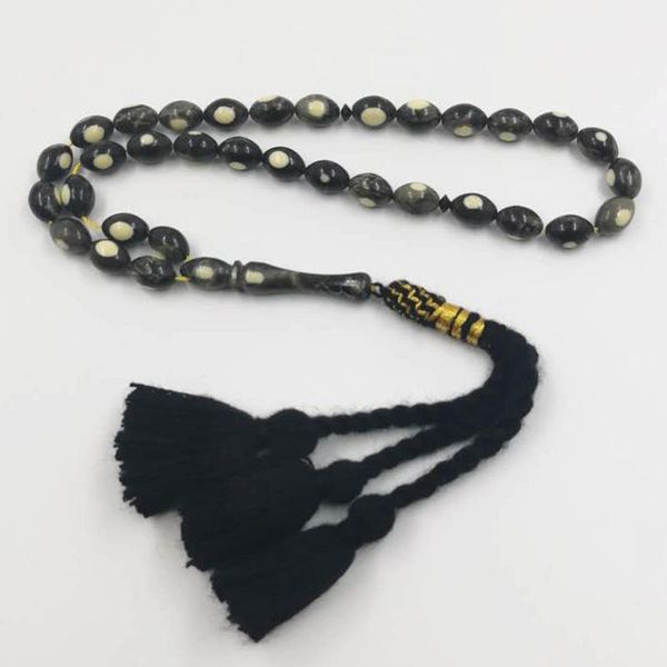 

beaded, strands 2021 style black resin tasbih muslim prayer beads with handmade tassel islamic rosary kuwait jewelry masbaha misbaha gift