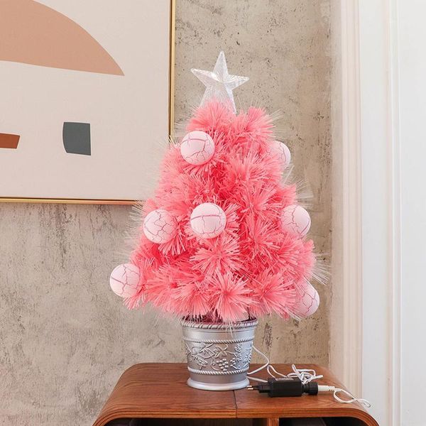 

christmas decorations tree pink deskoptical fiber ornaments small 60cm macaron net red