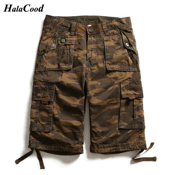 

men's shorts fashion plus size mens military cargo summer army green cotton men loose multi-pocket homme casual trouser, White;black