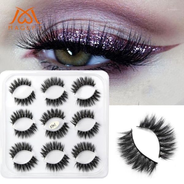 

box of 9paire 5d false eyelashes fluffy ribbon long natural party makeup lashes x51