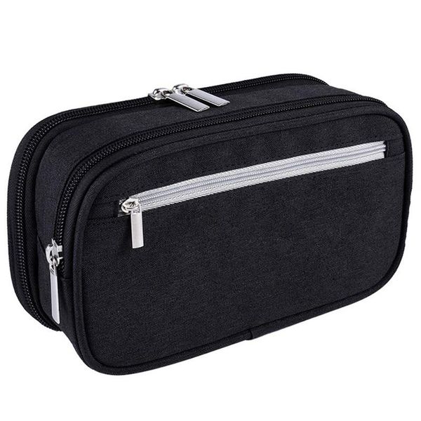 

pencil case, large capacity cases pen bag pouch holder travel cosmetic make up cable with multi compa bags