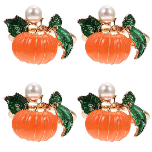 

napkin rings 4 pcs thanksgiving pumpkin decoration (assorted color)