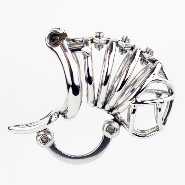 

cockrings male chastity device stainless steel cage with removable spikes and adjustable testicular separated hook