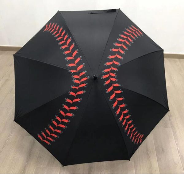 10 pcs Nova Marinha Vermelho Branco Amarelo Cheerleading Guarda-chuvas Automático Chuva Mulheres Três Dobrável Beisebol Costura Guarda-chuva À Prova De Vento Fêmea À Prova D 'Água Parasol