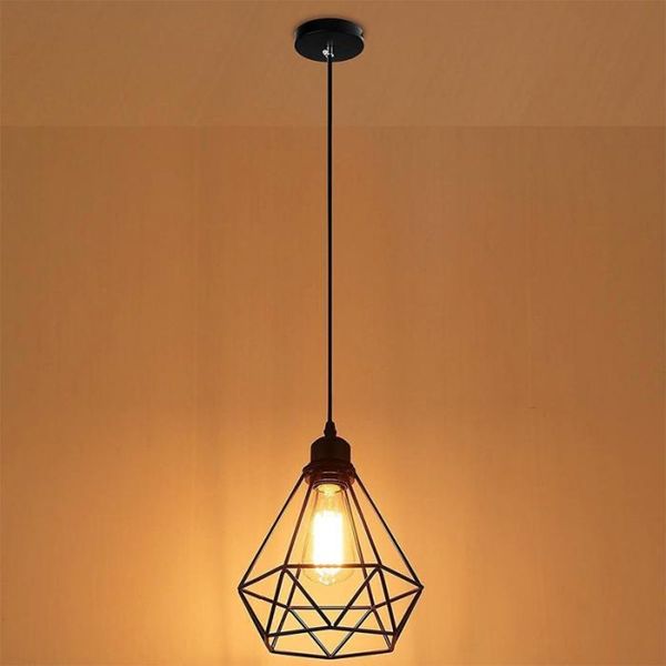 Lampenabdeckungen, 1 Stück, Retro-Lichtkäfig, Edison-Metalldraht, zum Aufhängen, Lampenschirm, für Zuhause, Schlafzimmer, Wohnzimmer, Innenbereich, Kronleuchter-Dekoration