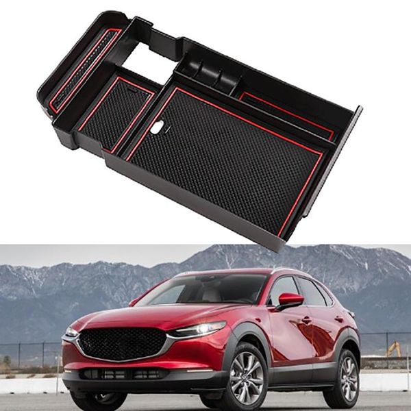 

car armrest storage box for cx-30 2021 central control auto interior stying accessories organizer