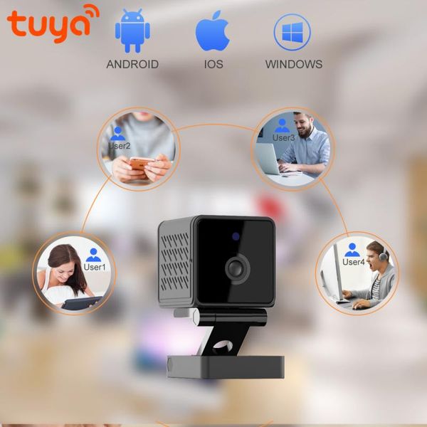 

mini cameras 1080p home camera tuya wifi smart hd surveillance infrared night vision alarm humanoid recognition