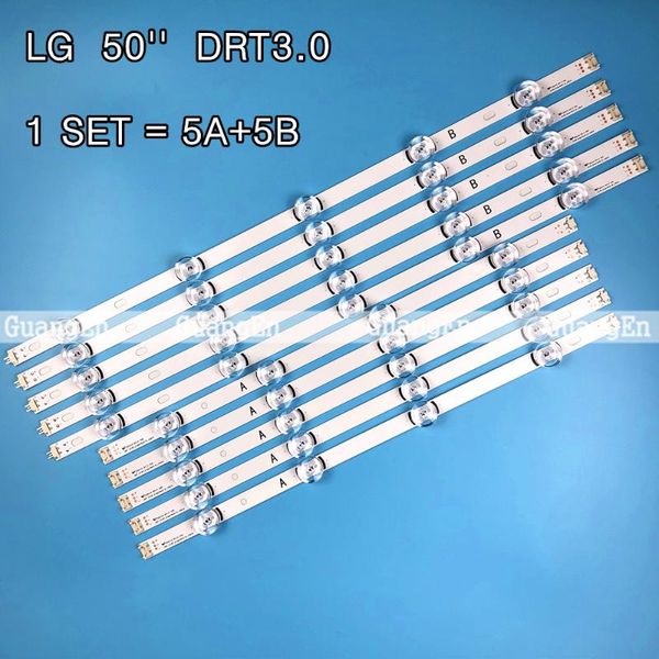 

light beads ( original)kit 10 pieces led strip for lg 50lf6300 50lb6300 innotek drt 3.0 50 inch a b 6916l-1736a 1735a 6916l-1978a 1979a