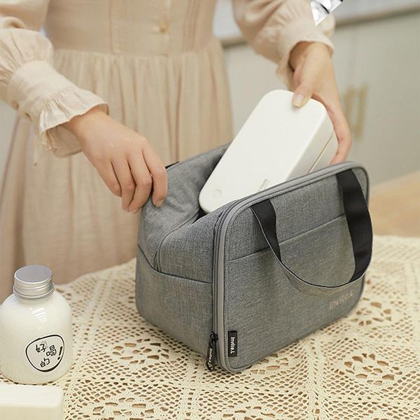 Сумки для хранения портативная ланч мешок термо изогнутый коробка Tote Cooler Modgag Women Office School Удобная еда