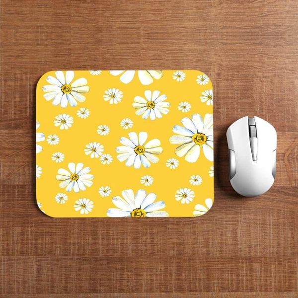 

mouse pads & wrist rests daisy pad white camomile flower in yellow garden botanical plant floral gaming rubber large mousepad for