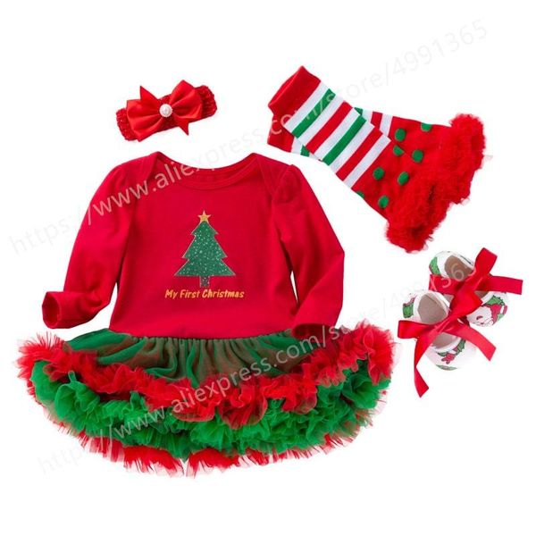 

girl's dresses first birthday party princess girl long sleeve girls outfits baby 1st 2nd christmas year dress with headband, Red;yellow