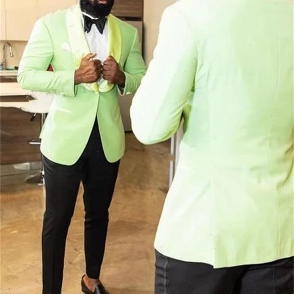 

men's suits & blazers arrival one button hombre men's suits two -man pcs wedding tuxedo shawl formal lapel prom suit (jacket + pan, White;black