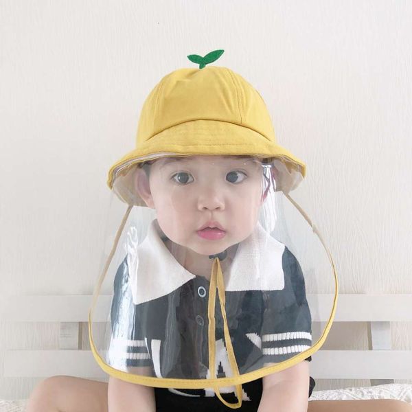 

baby hat spring protective hat female baby droplet basin thin children fisherman summer sun boy, Yellow