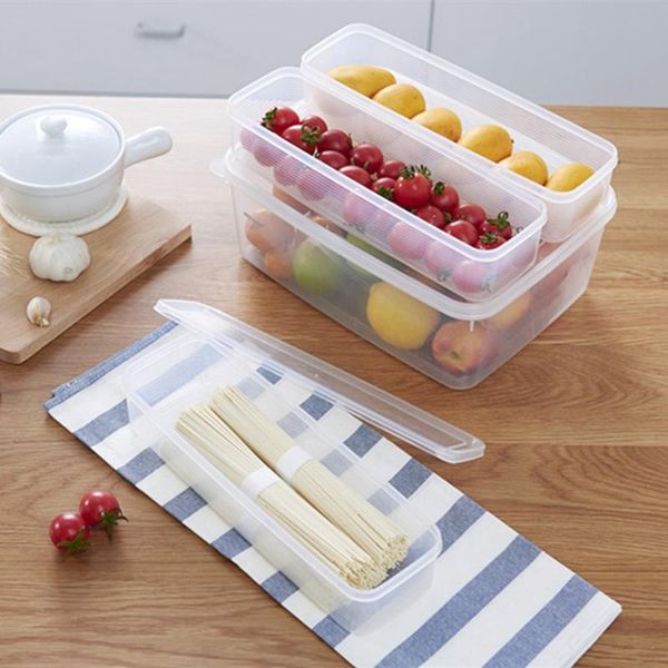 

storage bottles & jars 4pcs/set clear noodle box creative fruit pasta container safety pp plastic kitchen food canister household