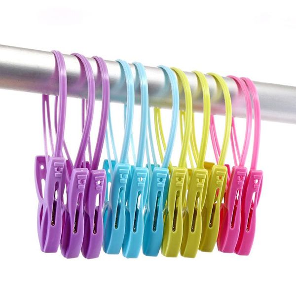 

clothing & wardrobe storage 12pcs plastic clothespins portable hook laundry clips bra socks hanger anti wind hfing