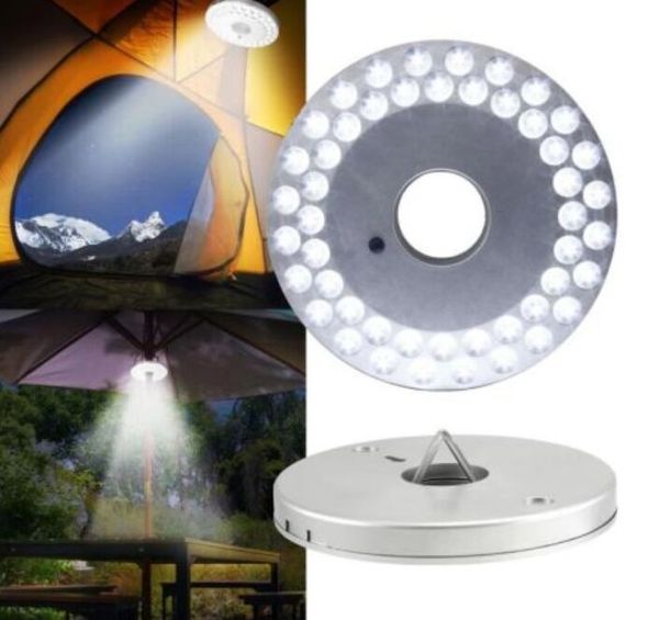 Luce da campeggio portatile per esterni Pali per tende Luce da 48 LED Lanterna da giardino Ombrello da patio Torcia elettrica a batteria