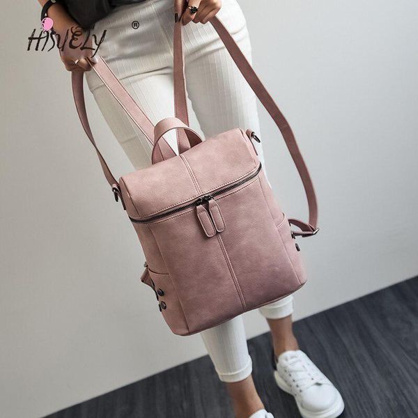 

rivets fashion pu leather backpack women casual simple double shoulder student large capacity travel bag teenage girls style