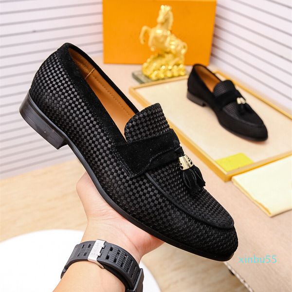 

italian mens dress shoes genuine leather oxfords luxury men wedding shoes party whole cut formal shoes for men big size us 5.5-11, Black