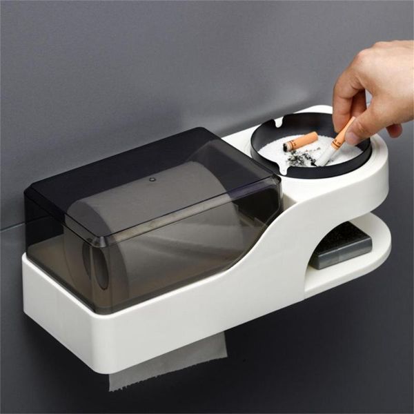 

toilet paper holders dispenser dustproof abs punch-strong adsorption container for el