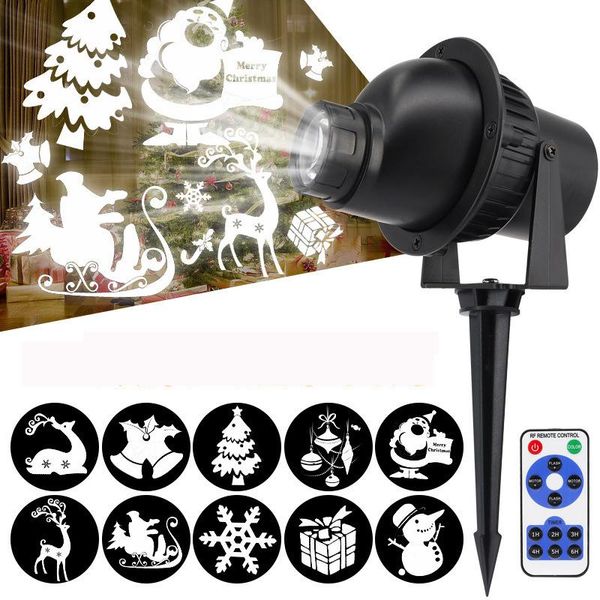 

strings christmas led rotating projection lamp waterproof lawn landscape light 3d effect festival party wedding home bedroom decoration