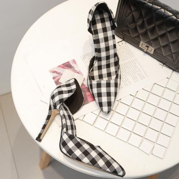

dress shoes 2021 arrivals black and white pointed toe high heels hollow sandals slip on elegant pumps party wedding